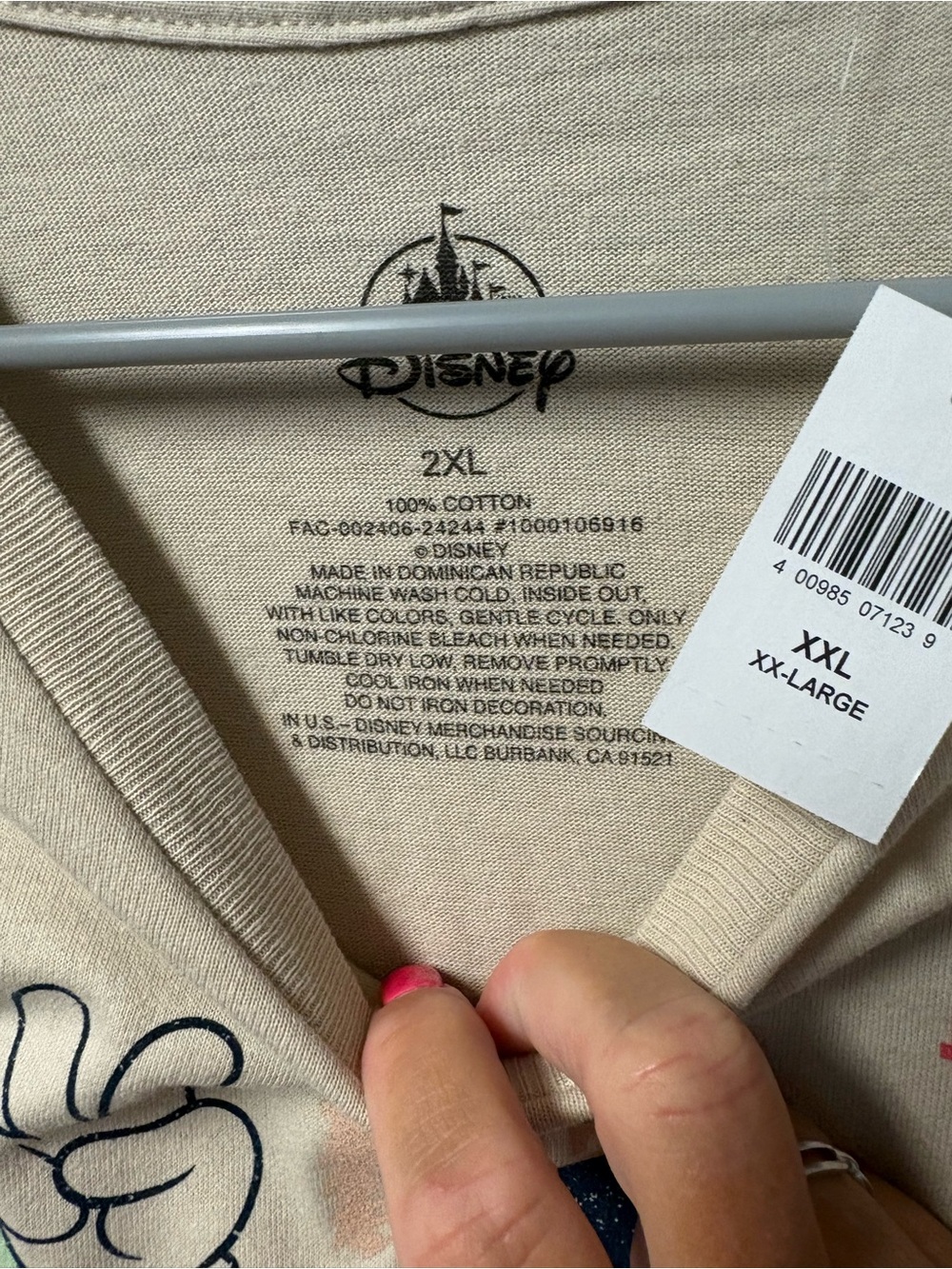 Disneyland Beige Mickey Graphic T‑Shirt - size XXL - new with tags - Picture 4 of 4